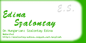 edina szalontay business card